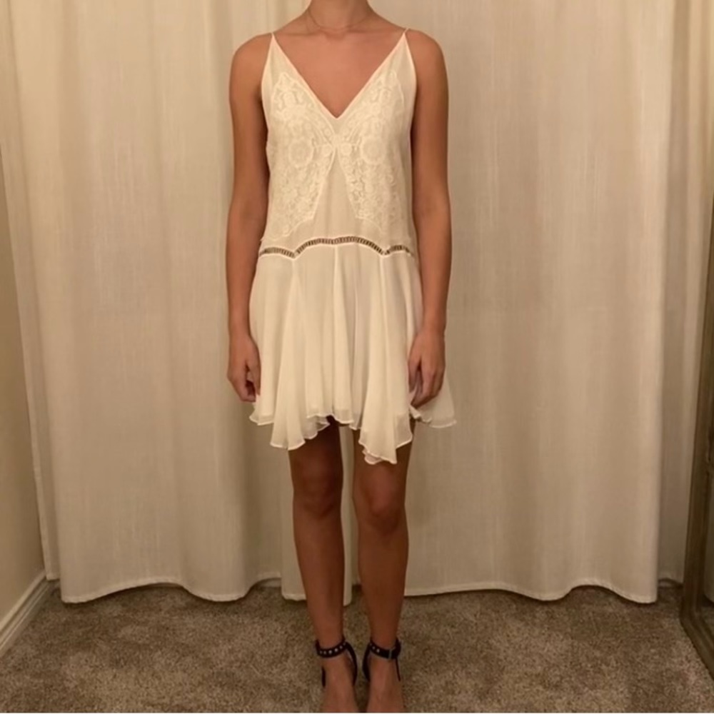 Magali Pascal White Iris Backless Floaty Mini Dre… - image 5